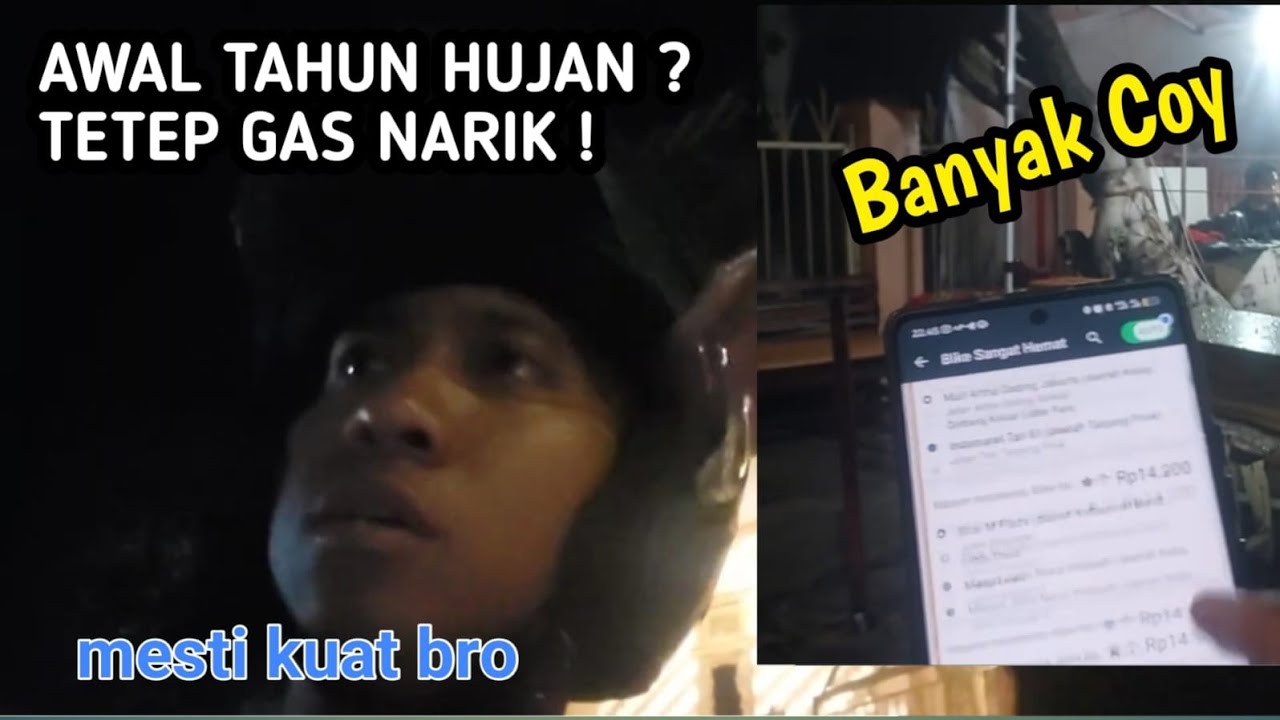 Ngojek Maxim Diawal Tahun - Hujan Deras? Tetep Gas!!! 