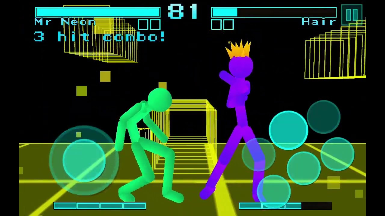 Stickman Fighting:Neon Warriors, Difficulty:Hell ¦ Mr Neon