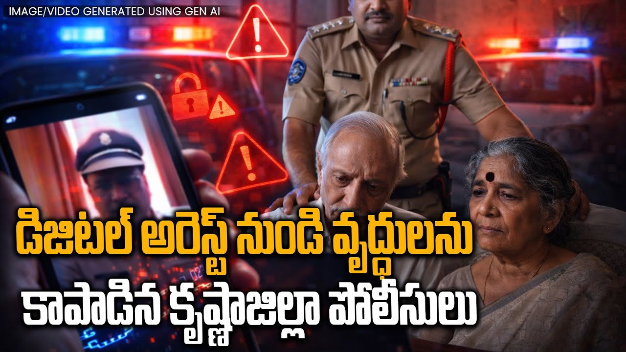 డిజిటల్ అరెస్ట్ నుంచి వృద్ధులను కాపాడిన కృష్ణా పోలీసులు.. | అసలేం జరిగింది? | Cyber Crime Awareness