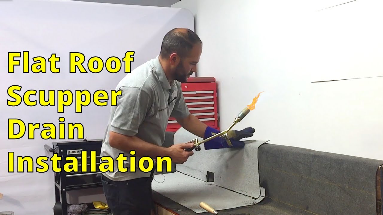 Installing a Flat Roof Scupper Drain - Tutorial