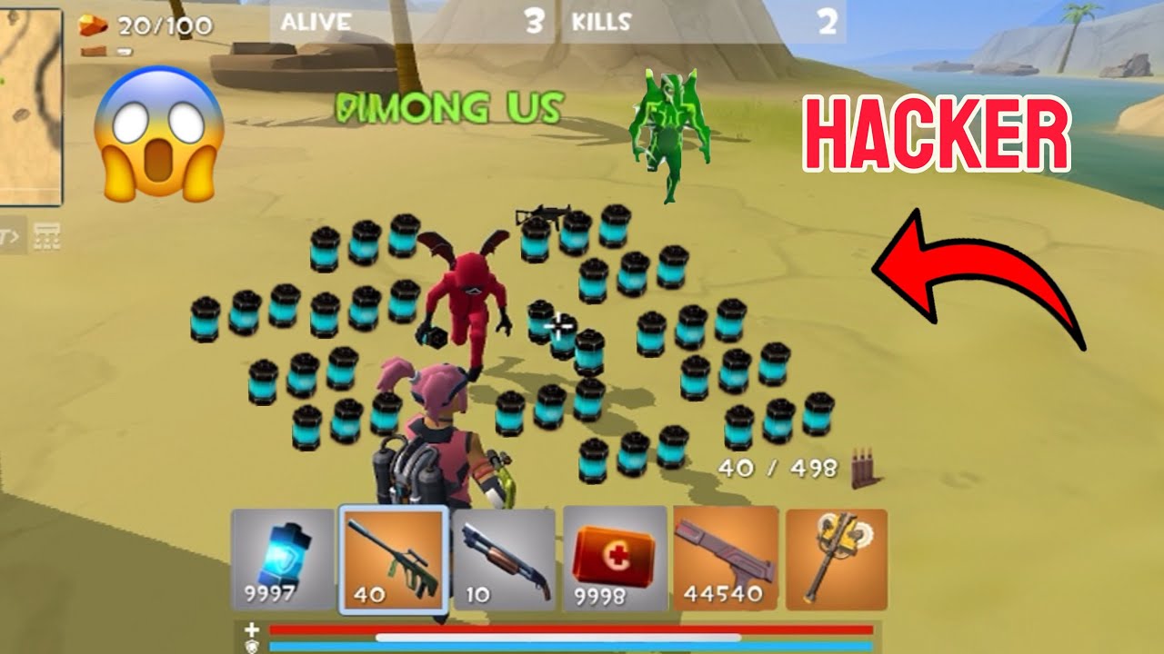 Playing with hacker Rocket Royale #171
