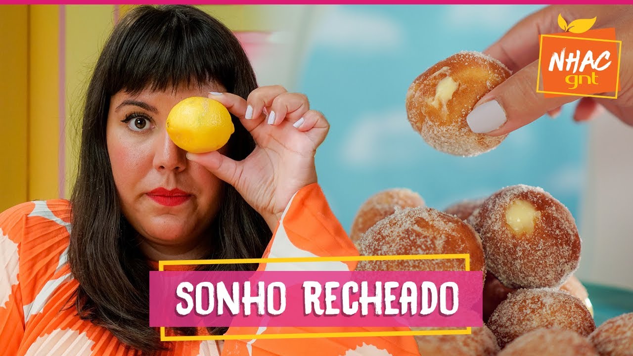 Sonho caseiro recheado com creme de limão | Raíza Costa | Rainha da Cocada