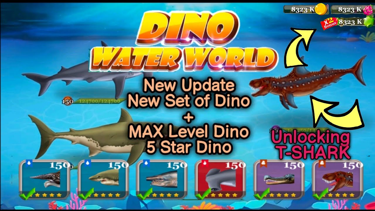 JURASSIC DINO WATER WORLD | NEW DINO + UNLOCKING T-SHARK 5 STAR DINO