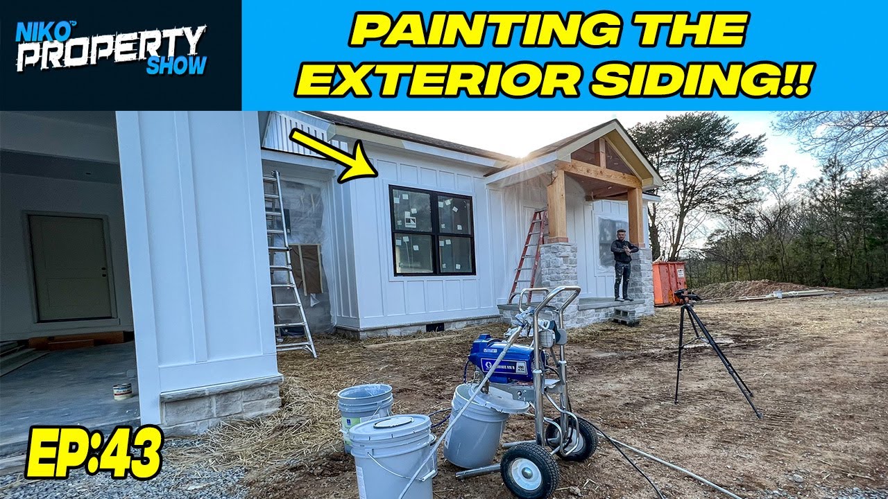 How to Paint Exterior Siding - Painting My House | Building A $350,000 Custom House | EP 43