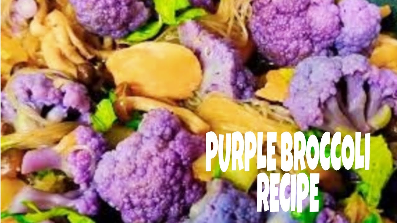SOTANGHON PURPLE BROCCOLI WITH MUSHROOMS RECIPE