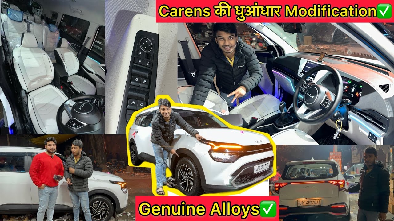 Kia Carens Prestige Modification✅Carens Base Model Modified with Genuine Alloys✅Carens Modification