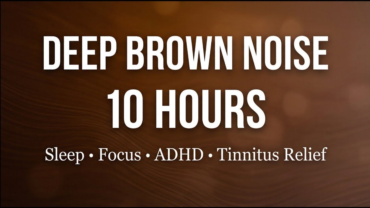 Deep Brown Noise for Sleep & Focus (10 Hours,  Black Screen)