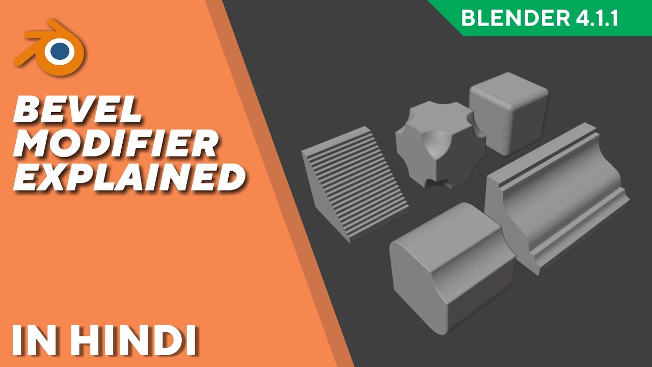How to use Bevel modifier in Blender in Hindi