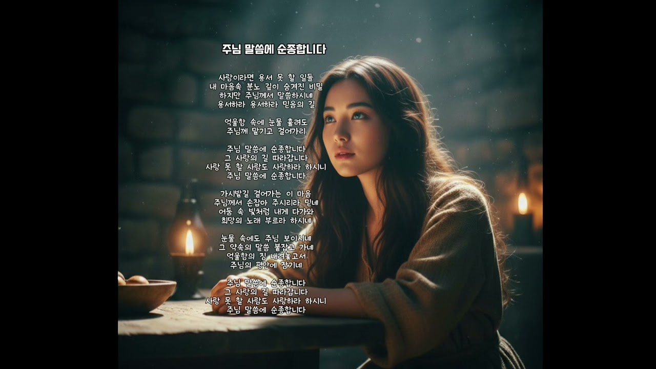 주님 말씀에 순종합니다(찬양) - 마리아