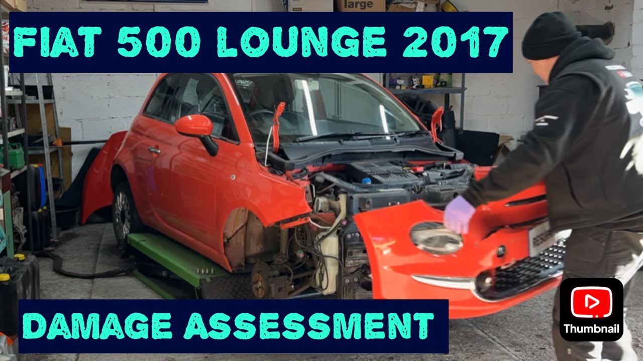 Fiat 500 Lounge 2017 Facelift Copart Rochford Salvage Rebuild Part 1