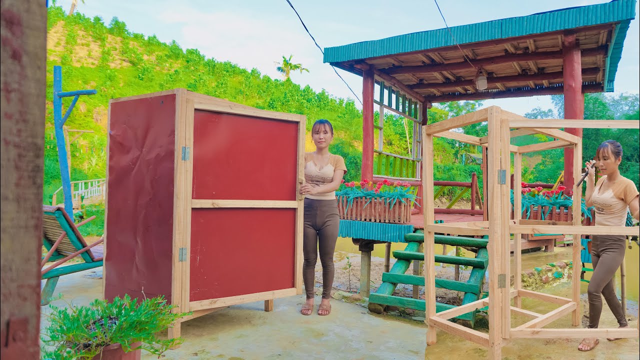Design your own simple wooden wardrobe. BUILDING A LOG CABIN (Wooden House) alone
