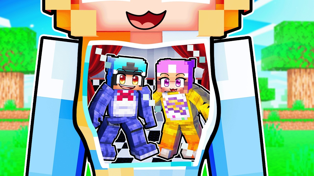 Omz & Lily Built a FNAF HOUSE inside Crystals Body in Minecraft!