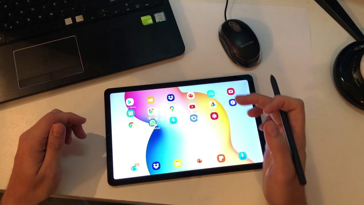 Testando o Galaxy Tab S6 Lite: SPen, Multi-tarefa, Espelhamento para dar Aulas, etc