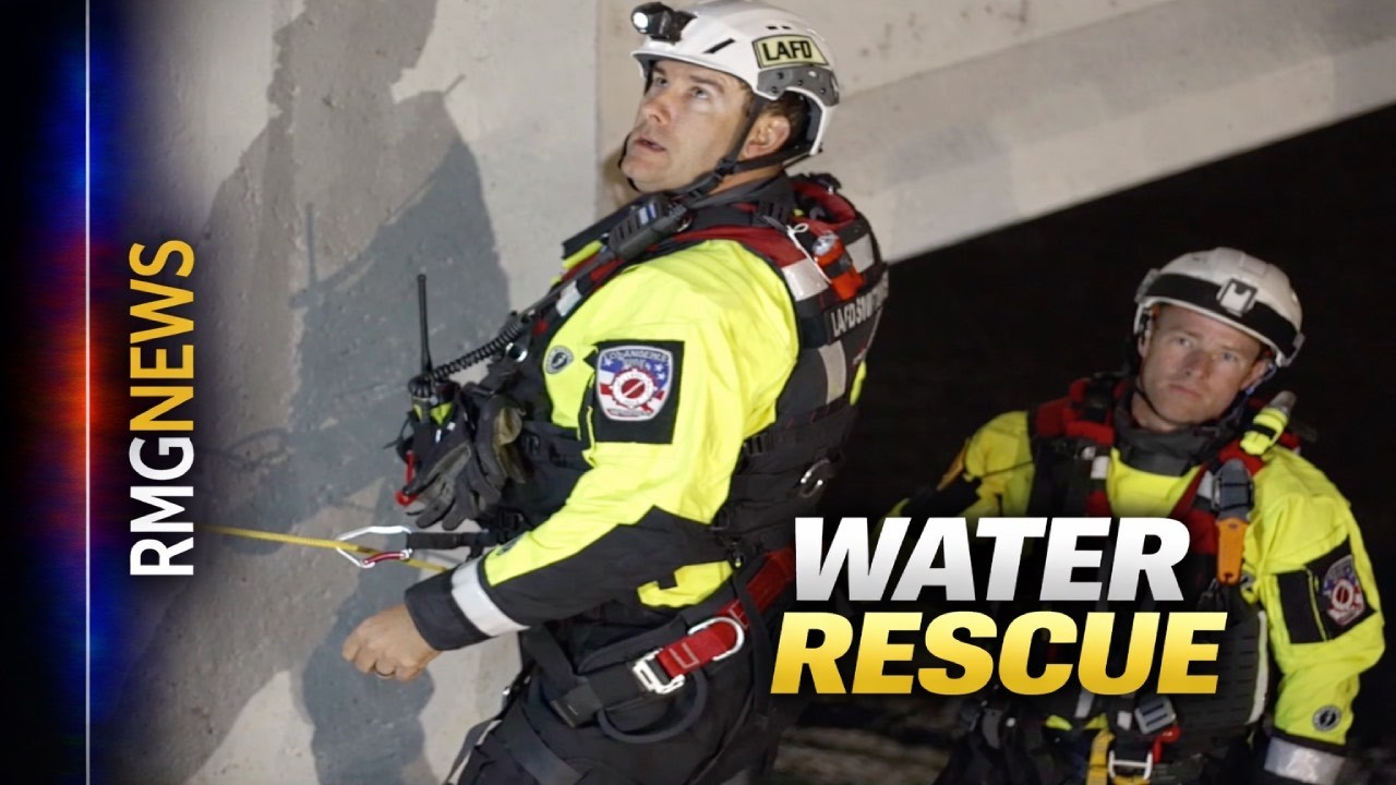 Arleta: LAFD Conducts Full River Rescue Operation Amid Heavy Storms.