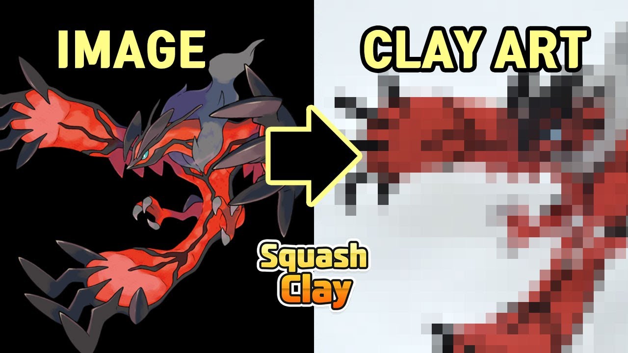 Pokémon Clay Art - Yveltal Dark/Flying Legendary Pokémon