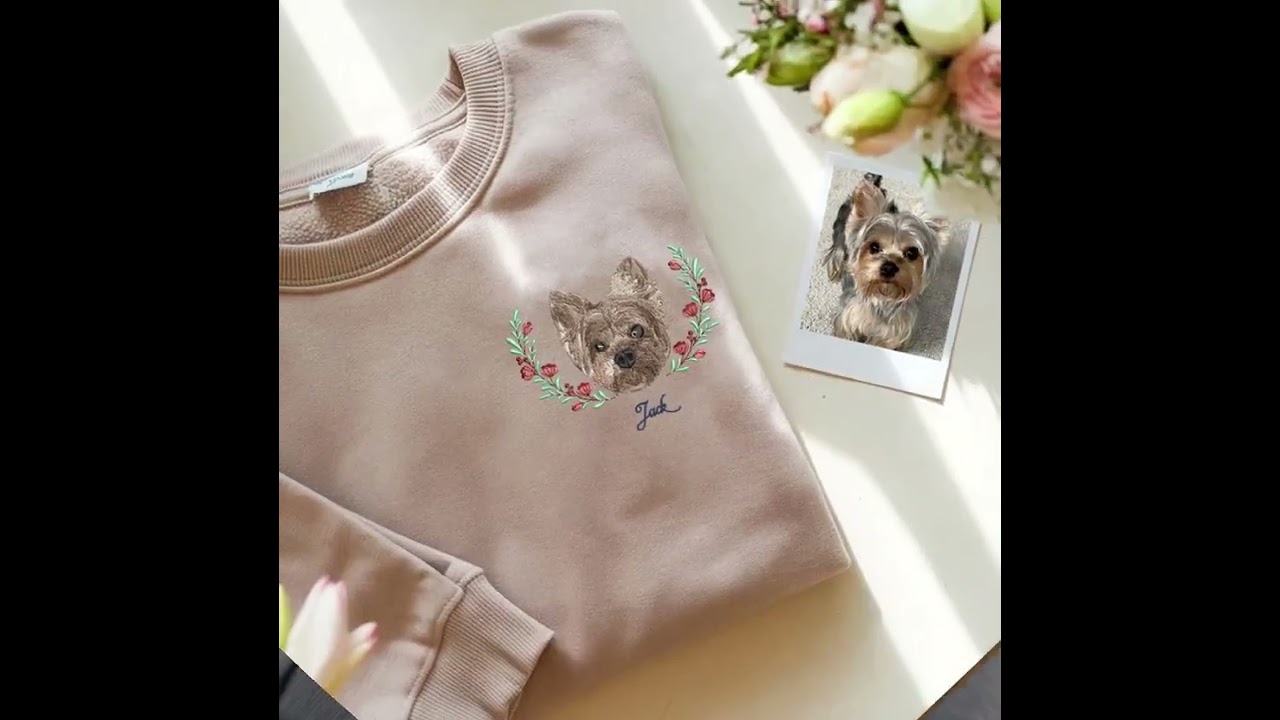 Liebe, Natur und Erinnerung: Jacks Gesicht als Stickkunst f&uuml;r dein Herz #shorts