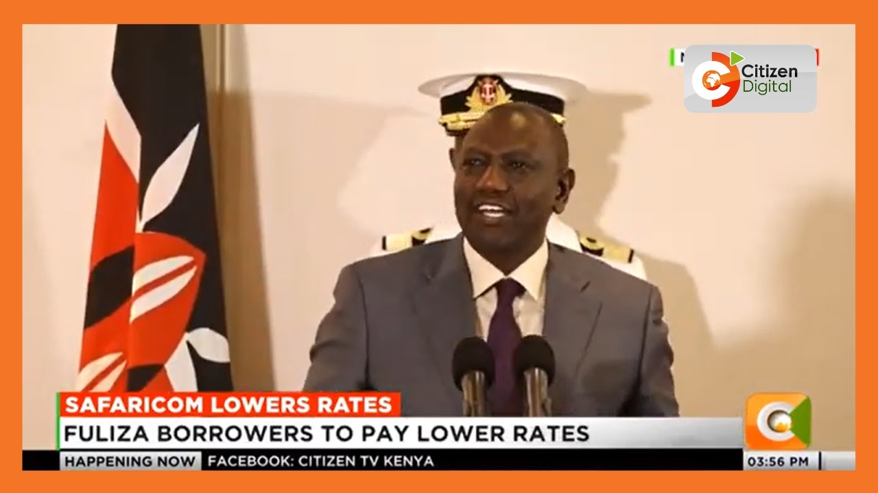 President Ruto officiating Safaricom press conference