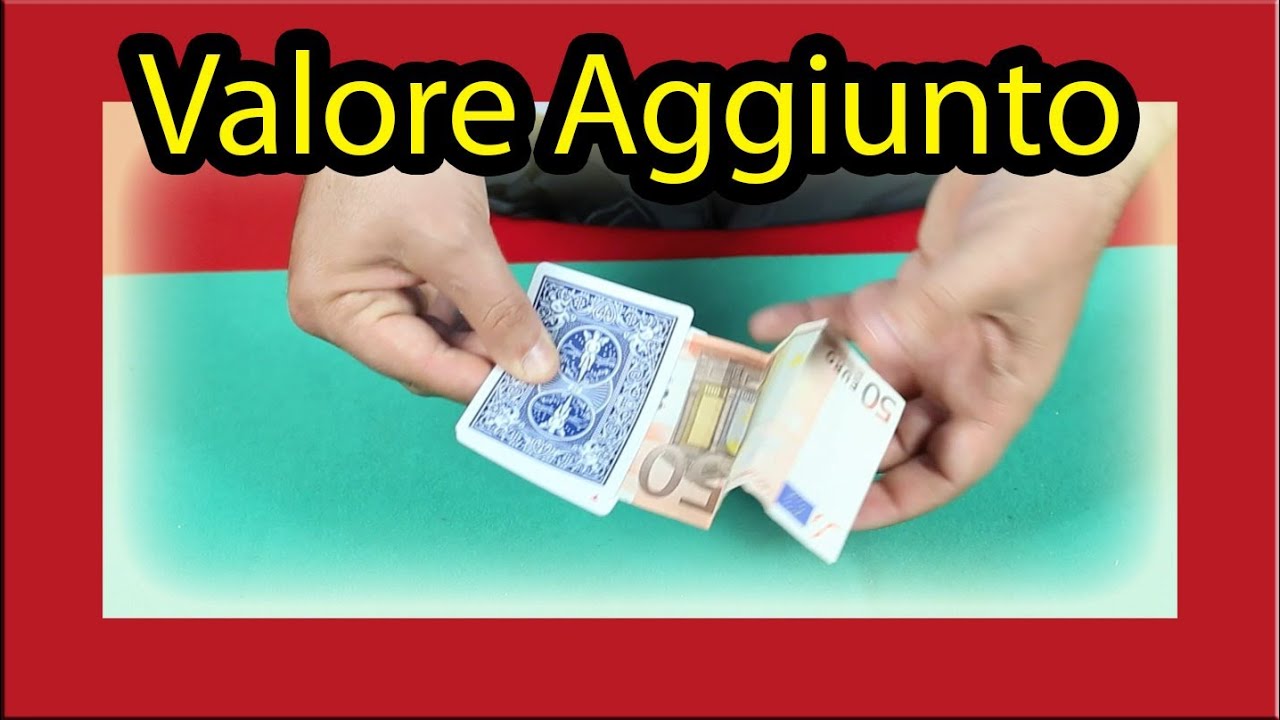 Valore aggiunto gioco di carte con spiegazione giochi di prestigio tutorial