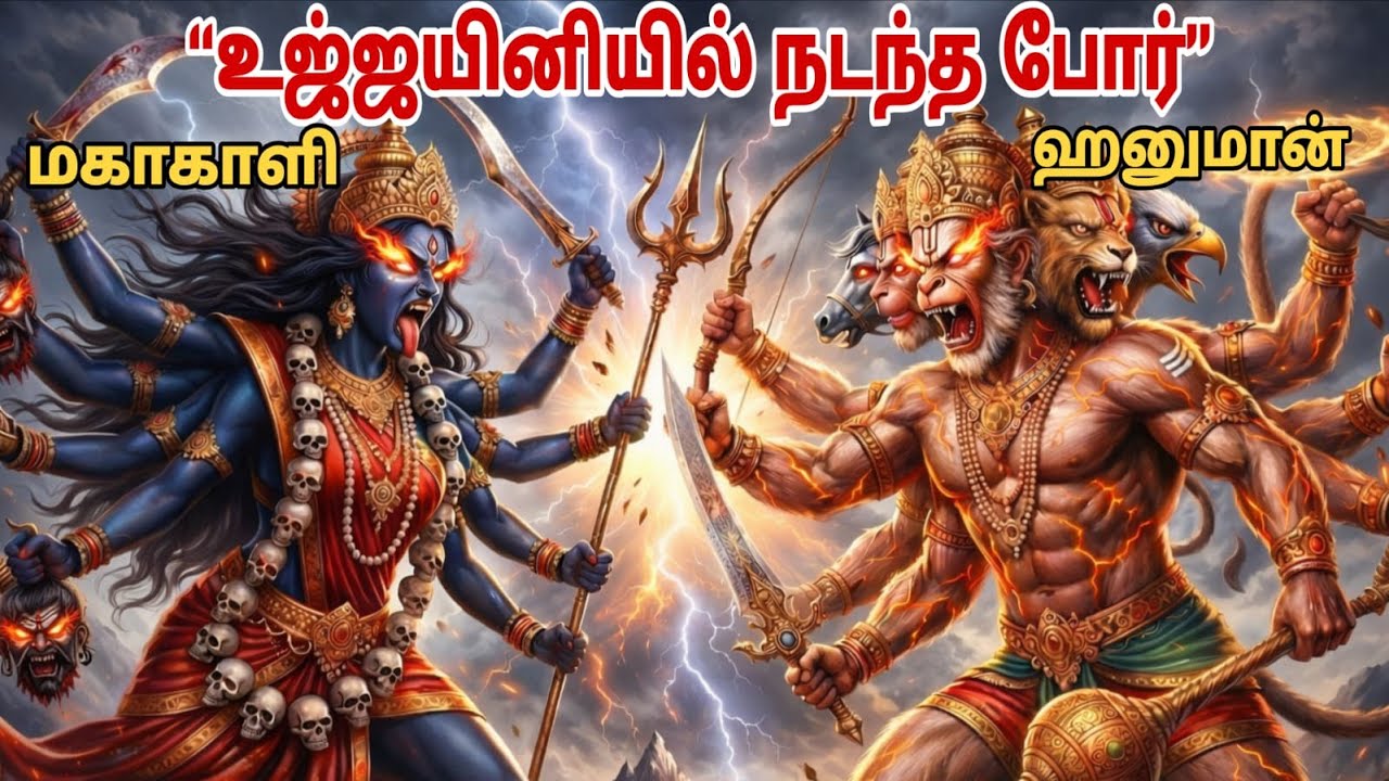 கோபமடைந்த மகாகாளிக்கும் ஐந்து முகம் கொண்ட அனுமனுக்கும் இடையிலான பேரழிவுப் போர்! Mahakali vs Hanuman