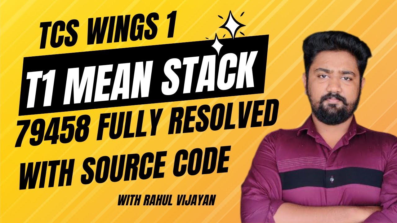 79458 Angular T1 MEAN с исходным кодом | TCS Wings 1 Digital | @Rahul_Vijayan #tcs #wings