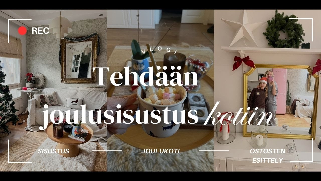 Joulukodin sisutus ja esittely - kaakaobaari, joululöydöt ja uudet koristeet