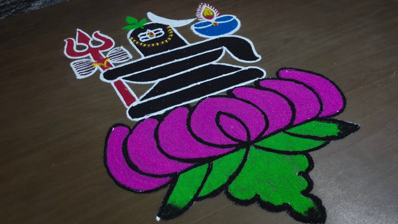Mahashivratri Rangoli Design 2026 🔱 Shivratri Muggulu 2026🌹Shivling Rangoli🌹Shivratri Kolam