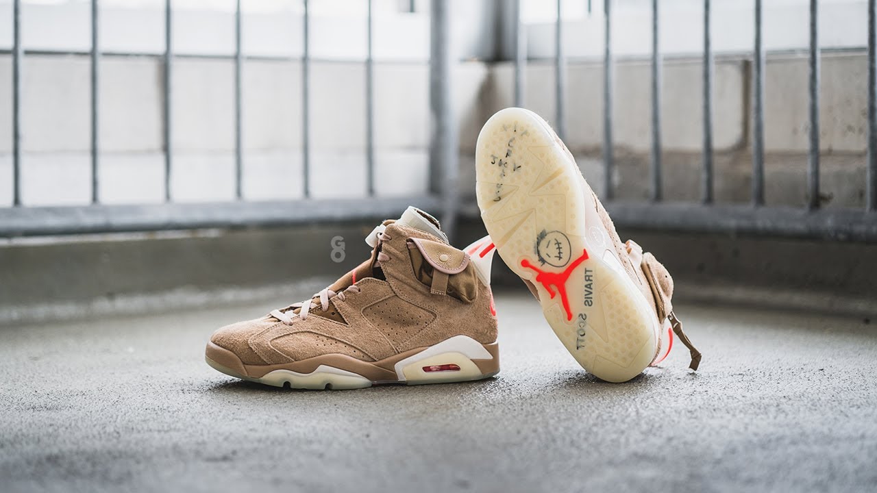 Travis Scott x Air Jordan 6 Retro SP «British Khaki»: обзор и примерка