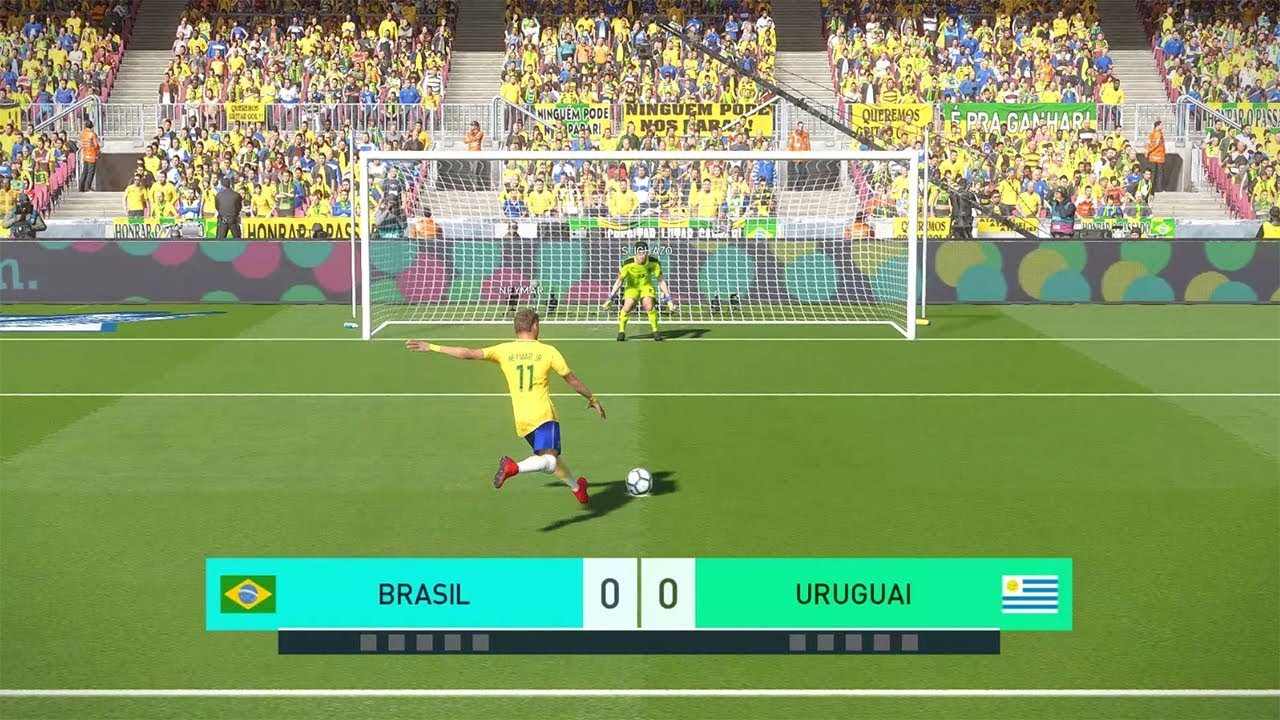 FINAL DA COPA DO MUNDO BRASIL VS URUGUAI EMOCIONANTE - PES 2018 - RUMO AO ESTRELATO #78