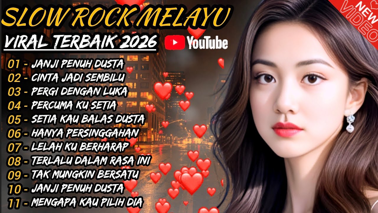 SLOW ROCK MELAYU TERBARU 2026 💔 Patah Hati - Janji Penuh Dusta Cocok Untuk Menemani Perjalanan 