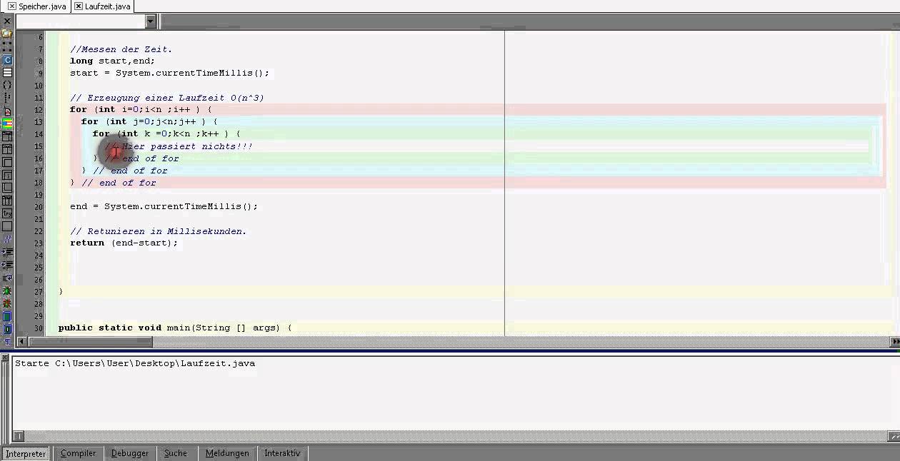Kubische Laufzeit bei Java und Python untersuchen