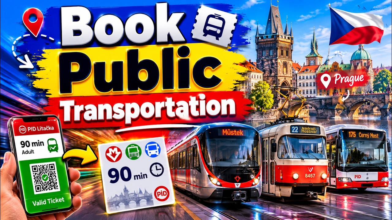 How to Book Prague Public Transport | Prague Airport to City Centre | Public Transport Tickets