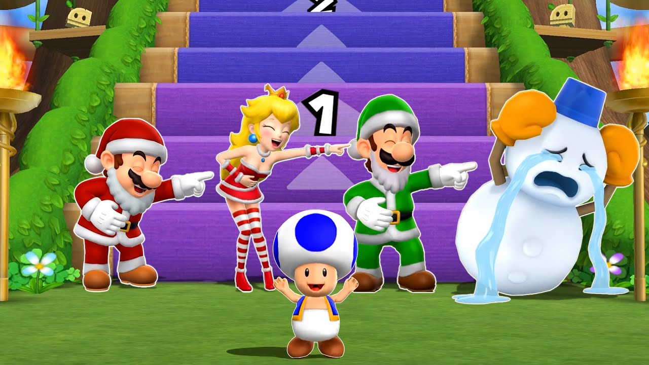 【マリオパーティ9】かちぬきバトルサンタマリオVsサンタピーチVsサンタヨッシーVsサンタワルイージ(最強CPU｢たつじん」)