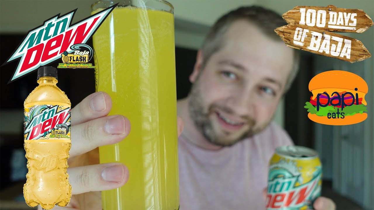 НОВЫЙ Mtn Dew Baja Flash &mdash; 100 дней Baja Blast &mdash; Обзор