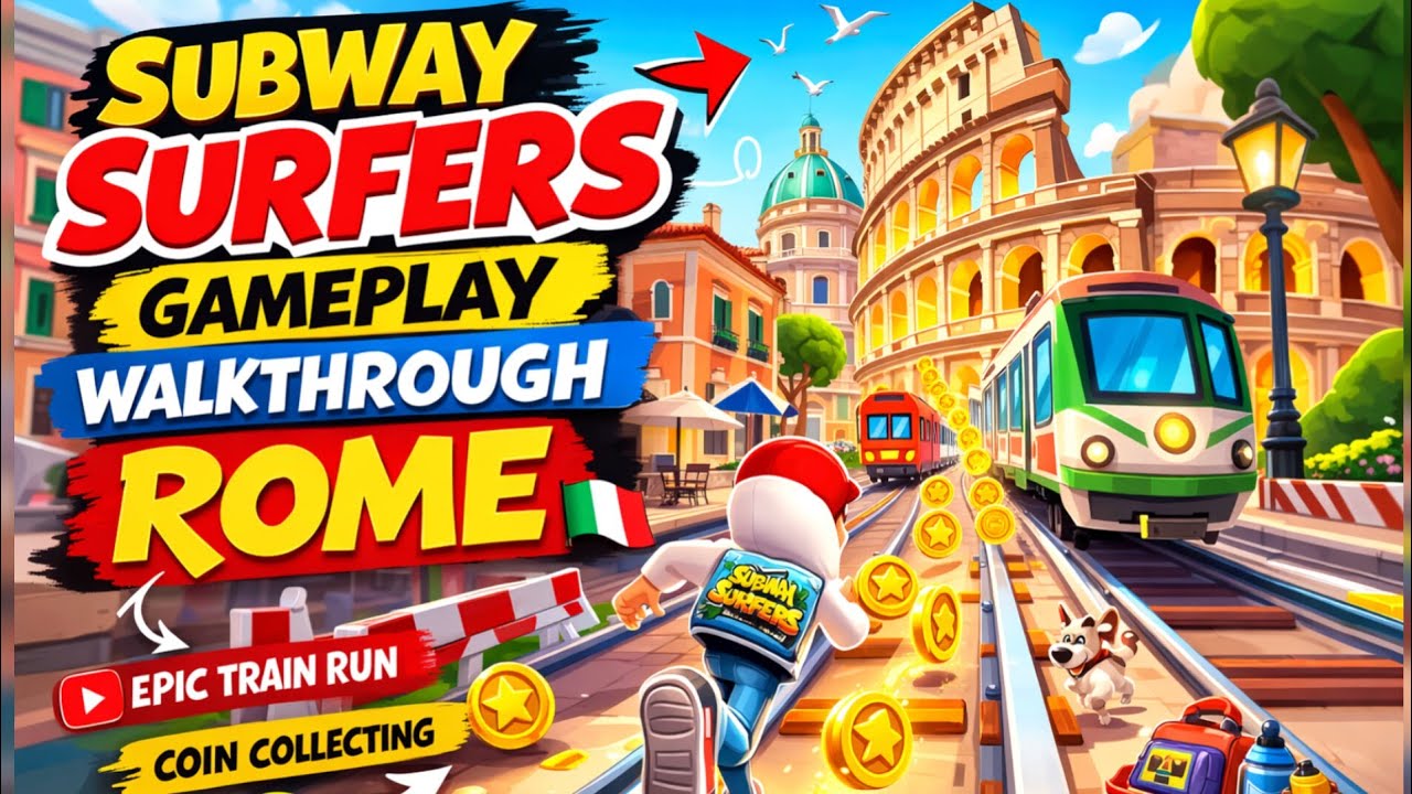 Subway Surfers Gameplay Wakthrough Rome | Epic Train Run