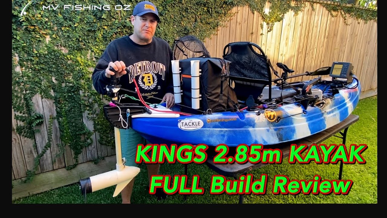 KINGS 2.85m KAYAK - “YakYard” FULL Review! Custom MinnKota Electric Trolling Motor Powered Yak!
