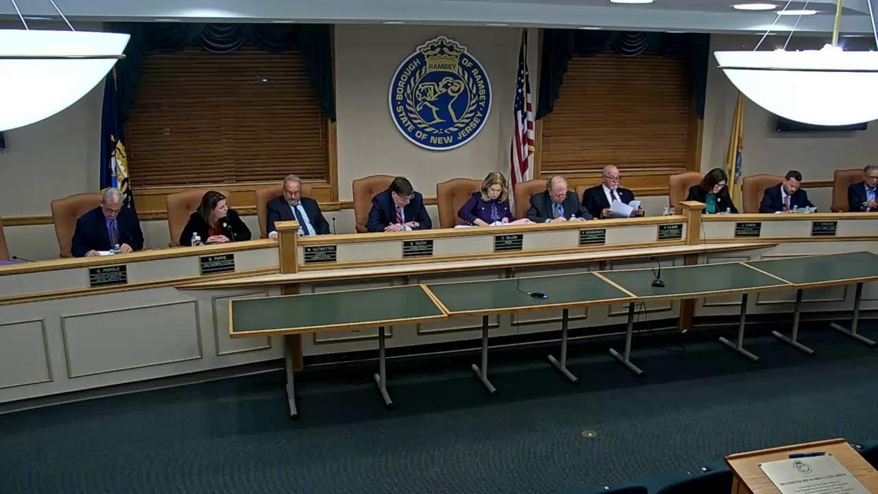Borough of Ramsey Mayor and Council meeting - Wednesday, March 11, 2026