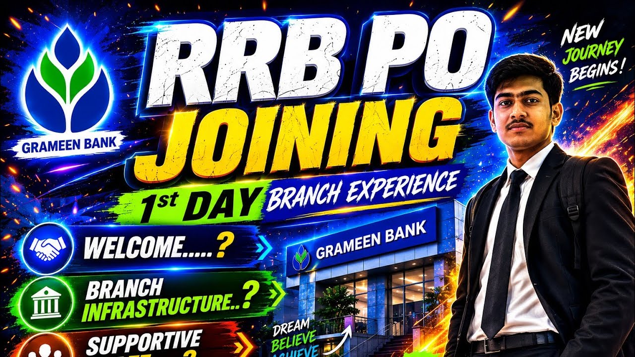 MY 1st DAY BRANCH EXPERIENCE || BRANCH JOINING EXPERIENCE|| #rrbpo #rrbclerk 