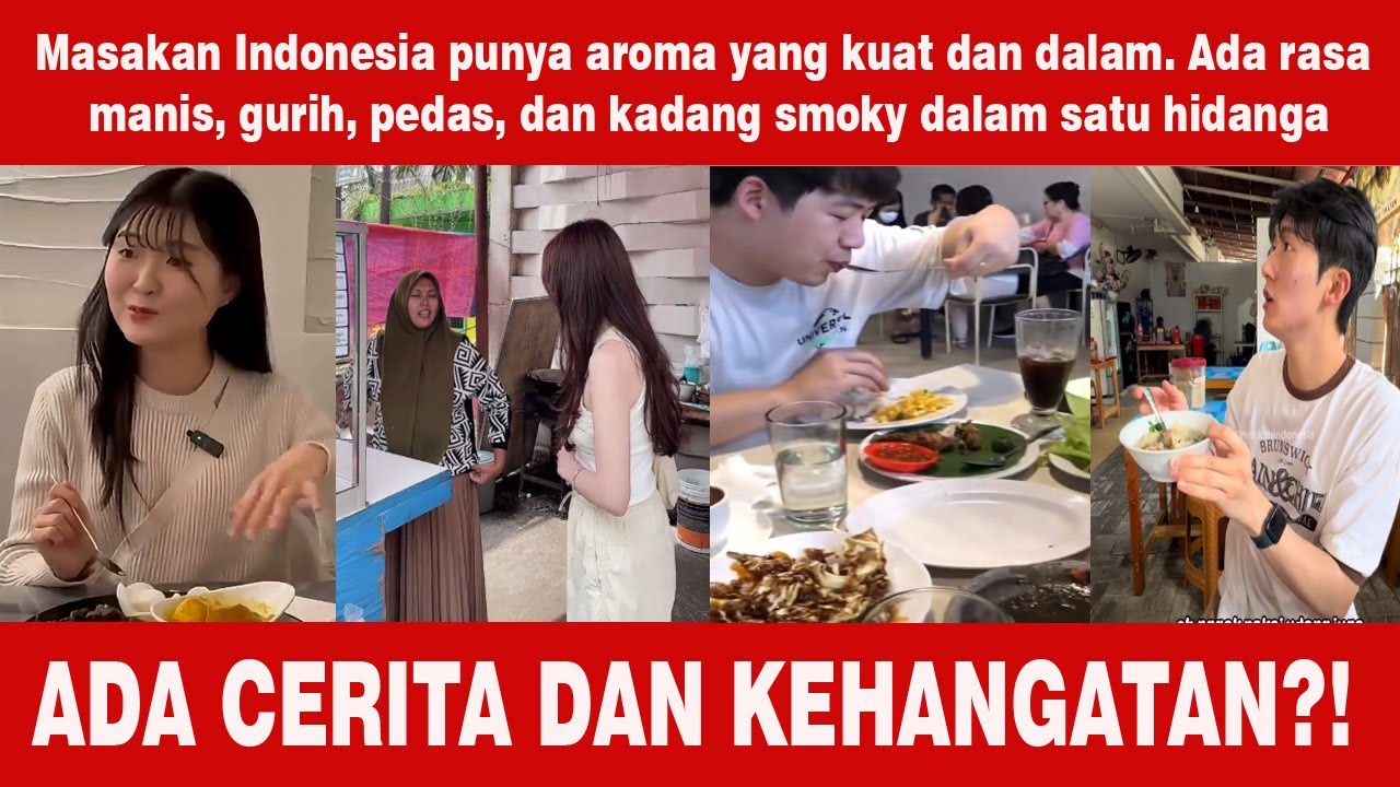 Reaksi Mba Korea ini pas nyobain makanan Indonesia bikin hati adem, weh!