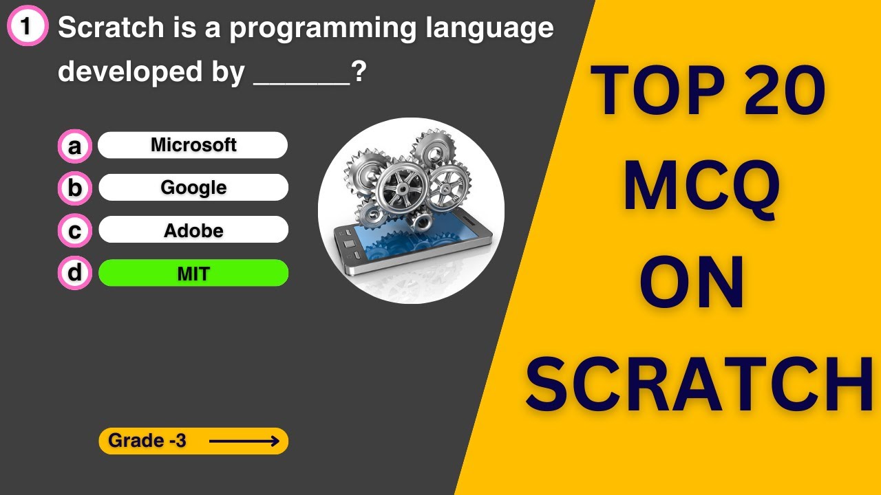 Top 20 MCQ On Scratch I For Grade -3