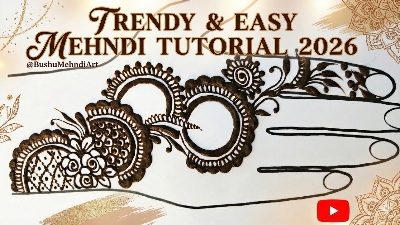 Easy & Trending Mehndi tutorial ❤️ ll simple mehndi design back hand ll latest design 2026