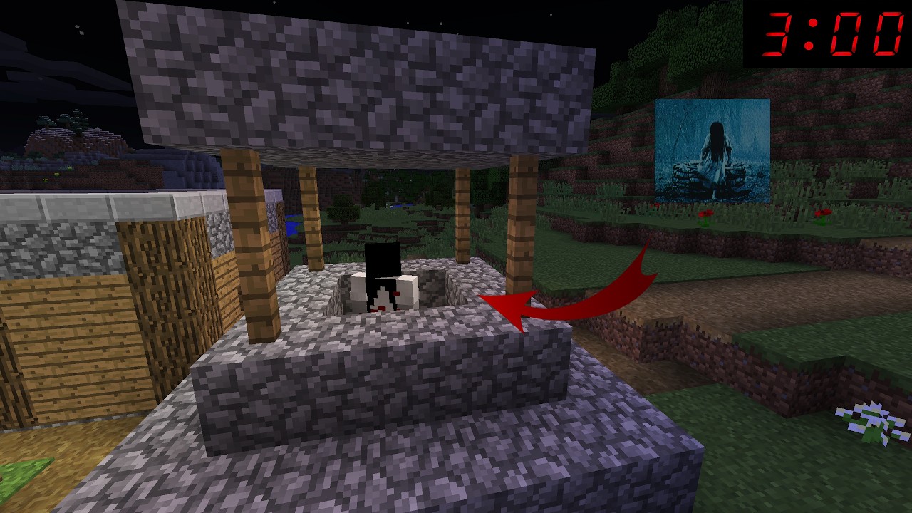НИКОГДА НЕ СПУСКАЙСЯ В КОЛОДЕЦ В 3 ЧАСА НОЧИ В МАЙНКРАФТ MINECRAFT
