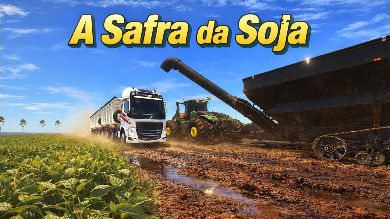 🇧🇷NOVO CONJUTO DA FAZENDA PUXANDO SOJA/CHAPADÃO-br /#fs25 #gameplay #video#gamer #farmingsimulator25