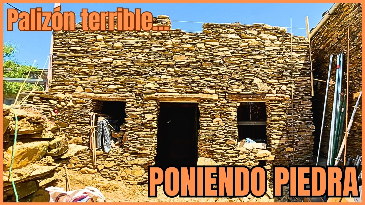 Restaurando CASA de 1880. Ep.18: Tremenda PALIZA a poner PIEDRA!! 🏗️🪨🛖