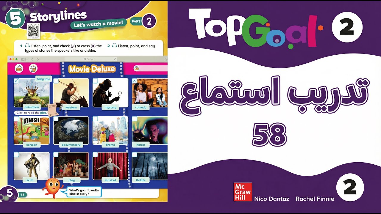انجليزي Top goal2 الوحدة (5) storylines للصفين (5-6) الابتدائي الفصل الدراسي الثاني
