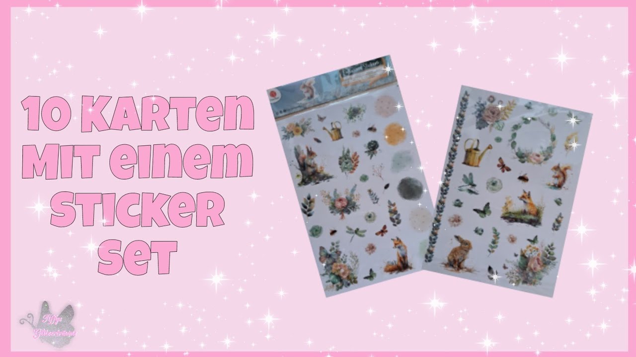 💕 10 Karten mit einem Sticker Set 💕 von Action