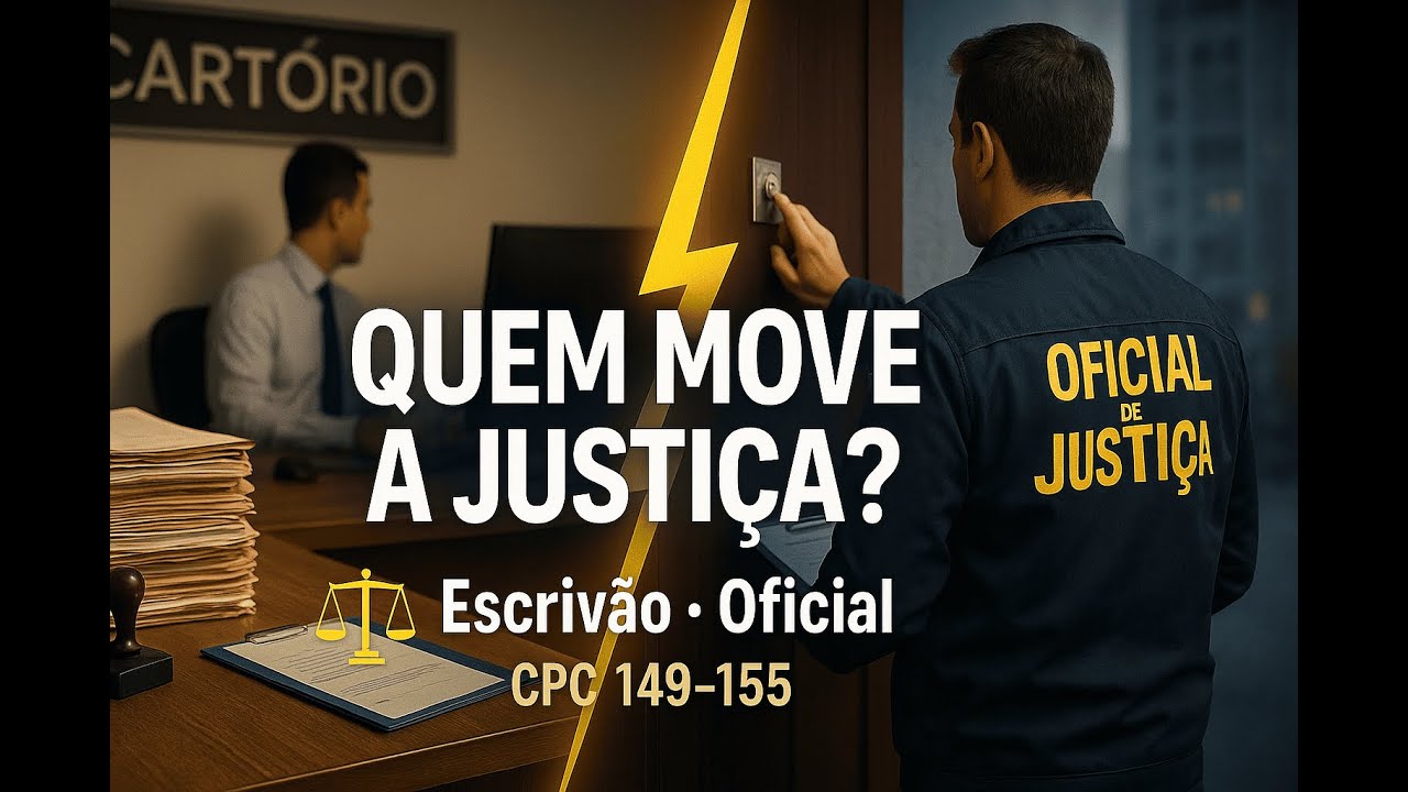 Auxiliares da JUSTIÇA no CPC: Escrivão e Oficial de Justiça