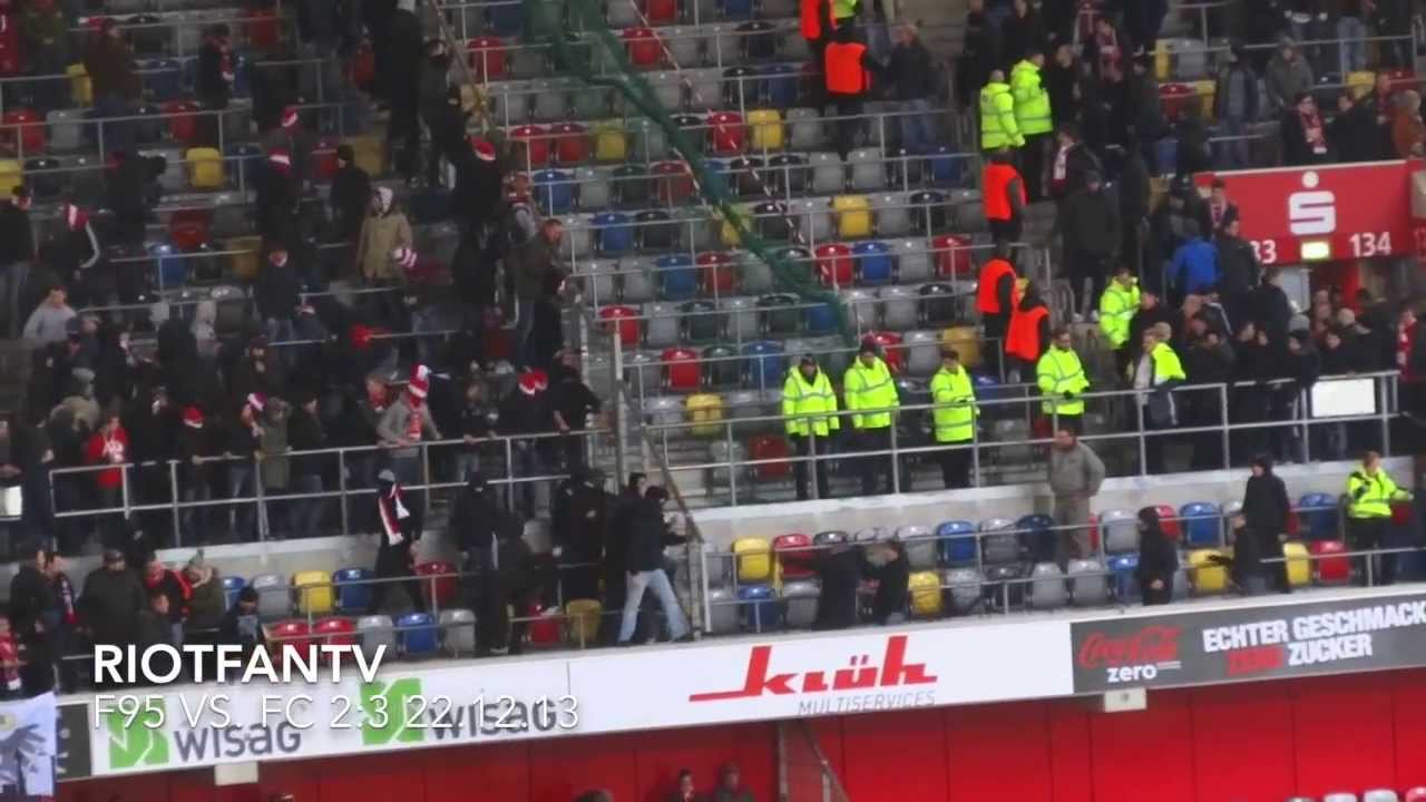 Fortuna Fans greifen Gästeblock an // Fortuna Düsseldorf vs. 1. FC Köln 22.12.2013