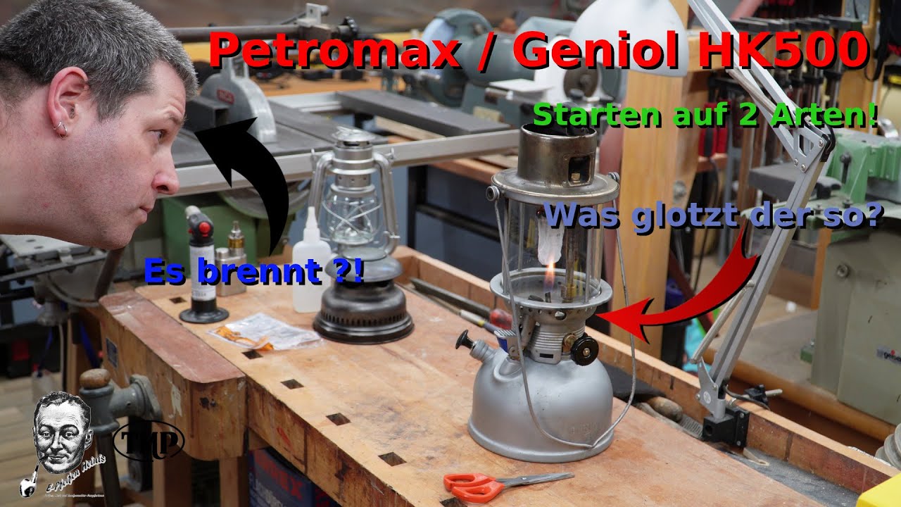 Das perfekte Licht für einen Blackout! Pertomax HK500 / Geniol 829 Starklicht Lampe starten.