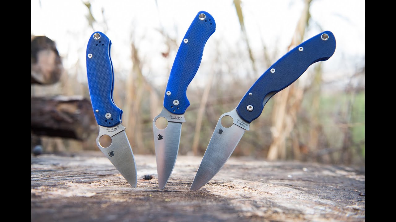 Vergleich Spyderco CPM-S110V: Military vs. Paramilitary 2 vs. Para 3
