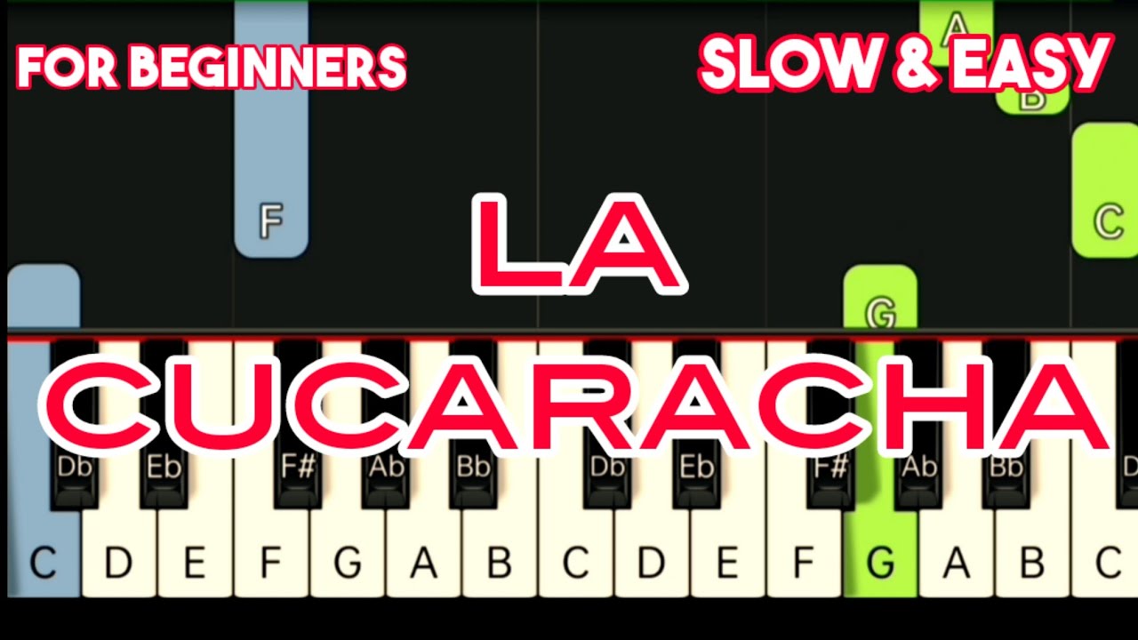 THE MARIACHIS - LA CUCARACHA | SLOW & EASY PIANO TUTORIAL